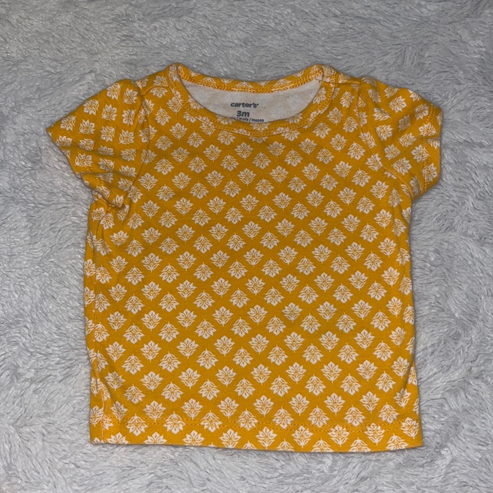 (3 for $10) carter orange floral tee baby girl clothing